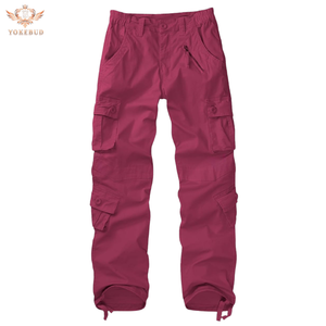 YOKEBUD, pantalones Cargo transpirables de cintura alta para mujer, ropa de calle con múltiples bolsillos, pantalones utilitarios con logotipo personalizado, pantalones de moda de talla grande - Product Image 1
