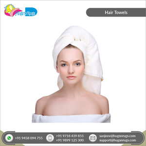 Toallas de envoltura de pelo rectangulares de algodón 100% de grado superior de secado rápido y lujo suave para mujeres proveedor al por mayor para uso en salón de spa - Product Image 2