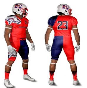 Uniformes de football américain personnalisés imprimés par sublimation, qualité professionnelle, respirants, séchage rapide, coton spandex, taille XL - Product Image 3
