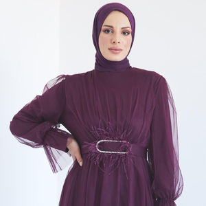Caftan Jalabiya élégant robe de soirée longue de style Dubaï dernier créateur vêtements traditionnels musulmans accessoires nouvelle mousseline de soie - Product Image 1