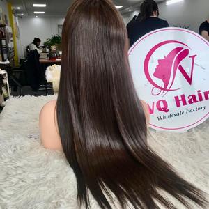 Meilleure vente perruques vierges naturelles droites non-remy extensions de cheveux humains machine double trame pour femme noire origine vietnamienne - Product Image 1