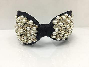 ที่คาดผมผ้าประดับลูกปัดสำหรับผู้หญิง ที่คาดผมปักลายลูกปัด-มีจำหน่ายในราคาขายส่ง - Product Image 2