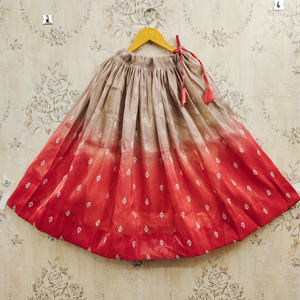 Shoryam Fashion Girls Party Wear Lehenga Choli |   Ensemble traditionnel ethnique pour enfants en polyester imprimé rouge, longueur au sol, avec dupatta - Product Image 6