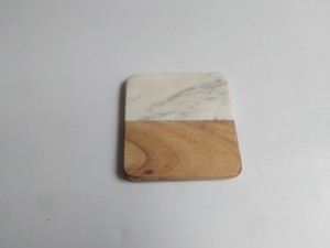 Sous-verres en marbre gris personnalisés en gros, sous-verres en bois et en pierre, tapis et coussinets personnalisables, ronds, 4 pouces de diamètre, design de luxe pour cadeau - Product Image 3