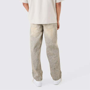 High Quality Custom Washed Jeans Pants <b>Men's</b> Casual <b>Baggy</b> Jean Classic Loose Fit Hip Hop Jeans Pants Vintage <b>Trousers</b> For <b>Men</b> - Product Image 6