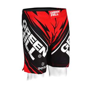 Pantalones Cortos de MMA Aprobados por IMMAF GREEN HILL, Diseño Personalizado, Ropa Deportiva Roja para Muay Thai y Artes Marciales, Conjuntos Disponibles - Product Image 4