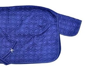 Hermosa alfombra estable acolchada con diseño de estrella 100%, alfombra portátil de peso medio para caballos de invierno con Cuello de piel desmontable, repelente al agua - Product Image 3