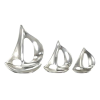 Décoration d'intérieur unique : Bateau à voile en aluminium, design moderne, couleur personnalisable, mobile, taille ajustable, 32 cm