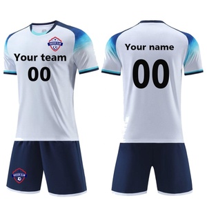 Venta al por mayor mejor precio hombres fútbol Jersey transpirable Top tendencia adulto tamaño sólido Color hombres Francia fútbol uniforme para la venta - Product Image 5