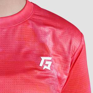 Camiseta Rosa Ajustada para Mujer Active Mover, de Alta Calidad, Algodón y Seda con Estampado, Corta, Informal, Deportiva, Tallas XXS-XS, con Logo - Product Image 6