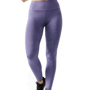 Pantalon de sport pour femme, taille haute, imprimé par sublimation personnalisée, sans couture, en spandex/nylon, vente directe d'usine - Product Image 1