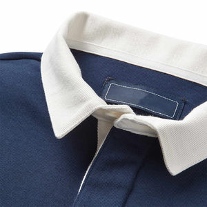 Camiseta de Rugby Personalizada de Buena Calidad para Adultos, Entrenamiento de Club, Manga Larga, Cuello Camisero, Corte Ajustado, Poliéster/Algodón, Transpirable, Personalización Rápida - Product Image 3