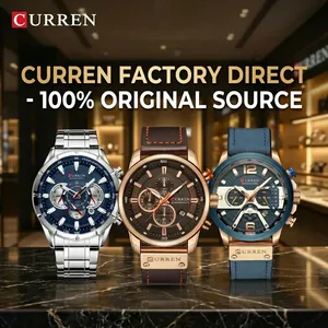 นาฬิกาข้อมือผู้ชาย CURREN รุ่น 8363 8291 8329 8402 8442 โครโนกราฟ สายเหล็ก สายหนัง กันน้ำ ควอตซ์ ธุรกิจ กีฬา ซีรีส์ - Product Image 1
