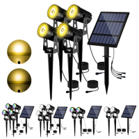Lumière LED solaire 3000K/6000K/RGB, projecteur solaire extérieur, lumière de jardin solaire, lumière solaire extérieure étanche IP65, lumière murale