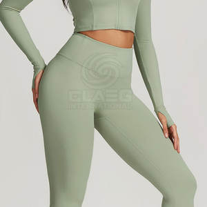 Vente en gros de vêtements de fitness 3 pièces pour femmes, ensemble de yoga, leggings d'entraînement, soutiens-gorge de sport, ensemble de vêtements de fitness - Product Image 6