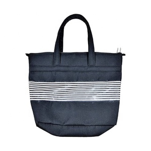 Pastel Colours Grocery Embroidered Golf Shopping Customized Waterproof Reusable Wide Bottom Large Cotton Women Ladies Comfy Bag - Product Image 3