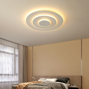 Lámpara de Techo LED Moderna, Luz Blanca Cálida Suave 3500K, Cubierta Acrílica, Base de Madera Suspendida para Sala de Estar - Product Image 6