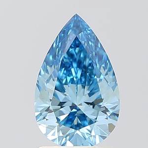Diamante Cultivado en Laboratorio, Corte Pera, 1.36 ct, VS2, Azul Intenso - Product Image 1