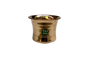 Panchapathram en laiton de haute qualité avec finition polonaise brillante dorée pour les temples et les églises pour les célébrations de Diwali. - Product Image 3