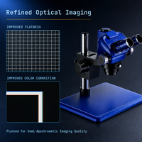 Microscope stéréoscopique optique avancé avec imagerie à champ plat, rapport de zoom 1:8,5 pour le contrôle qualité industriel