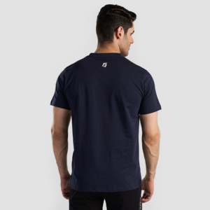 เสื้อยืดเนวี พาวเวอร์ มูฟ ยิมสำหรับออกกำลังกาย เสื้อผ้าสำหรับยิมนาสติกที่สมบูรณ์แบบ - Product Image 3