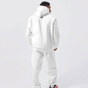Conjunto Deportivo Personalizado para Hombre de 2 Piezas, Sudadera con Capucha de Felpa de Algodón Grueso y Pantalones Deportivos Ajustados, Ropa Deportiva Urbana - Product Image 2