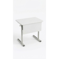 Meilleure vente : Bureau d'étudiant simple réglable ARSU moderne avec plateau en mélamine, panier en fil métallique thermolaqué et crochet pour sac – Idéal pour l'école, l'appartement et l'hôtel