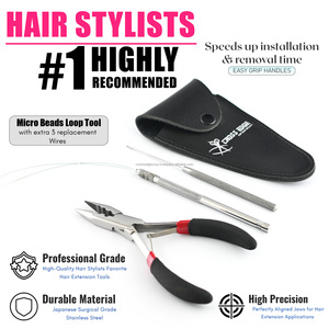 ชุดคีมต่อผมสแตนเลสเกรดผ่าตัด ยี่ห้อ Cross Edge Corporation คีมต่อไมโครริง 10 ชิ้น ขนาด 5.5 นิ้ว - Product Image 4