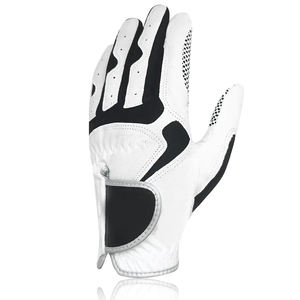 Gants de golf en cuir de cabretta doux personnalisés avec logo blanc et noir, vente chaude, main gauche-droite, respirants, en peau de mouton - Product Image 6