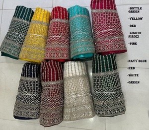 Vente en gros Filet moderne tendance Lehenga Choli Jarkan Miroir Travail 2.4m Dupatta Satin Blouse 10 Ensemble de couleurs assorties pour l'hiver - Product Image 4