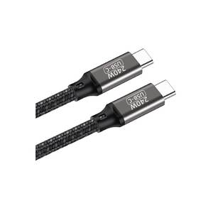 Cable de Datos Netzy QG02 Tipo-C PD3.1, 240W, 480Mbps, 3M, Carga Rápida 3A, 5M-SAFA, Negro, Cable de Carga para Teléfono Móvil, Caja, 2 Años de Garantía - Product Image 4
