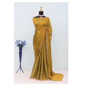 Indian Boutique Bollywood Designer Chiffon Sari Invierno Verano Exclusivo Fancy Última calidad superior Fiesta Boda Desgaste Saree - Product Image 1