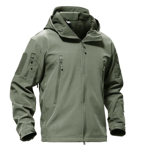 Men Hooded Camouflage Tactical Performance Waterproof Softshell <b>Jacket</b> <b>Fleece</b> <b>Lined</b> Ski Snow Winter Windbreaker - Product Image 1