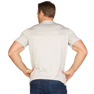 Men's Short Sleeve Active T-Shirt 100% Polyester Heather Evergreen XL T-Shirt - Product Image 4