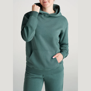 Pull-over à capuche en coton imprimé de logo OEM en gros sweat-shirt brodé imprimé de logo personnalisé pour femmes - Product Image 1