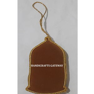 Hermosos abalorios de forma personalizada, adornos de decoración navideña con bordado Zari y trabajo de cuentas para regalo de Festival de Navidad - Product Image 2