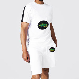 Conjunto de camiseta de estilo informal de verano para hombre, superventas, personalizado, ligero, transpirable, manga corta, logotipo bordado, servicio OEM - Product Image 4