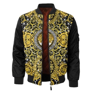 Custom Men's 100% Polyester Silk Bomber <b>Jacket</b> High Quality Winter Casual Style Zipper Closure <b>Light</b> New Printed XL Hooded - Product Image 5