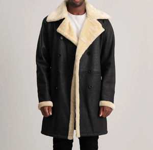 Abrigo de Cuero para Hombre, Estilo Clásico, Piel de Vaca Genuina, Moda Urbana, Corte Regular, Impermeable, Transpirable, Personalizable, OEM, al por Mayor - Product Image 1