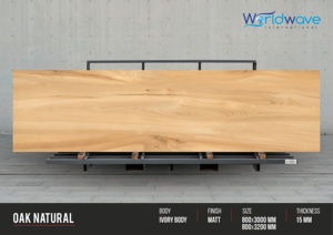 Carreaux de porcelaine orange en bois de pin naturel finition mate 80X300 cm carreaux de grande dalle légers revêtement de sol et de mur - Product Image 3