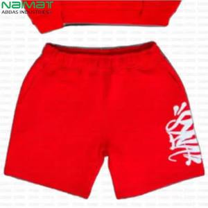 Conjunto Deportivo Corto de Felpa para Hombre, Estilo Americano, Invierno, Ecológico, 100% Algodón, Talla Grande, Transpirable, de Secado Rápido, Estampado - Product Image 5