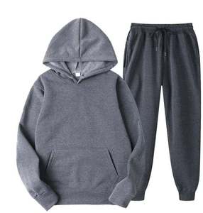 Ensemble de survêtement pour homme en coton 100% personnalisé, sweat-shirt à capuche et pantalon de jogging, ensemble de survêtement uni, ensemble de survêtement pour homme - Product Image 4