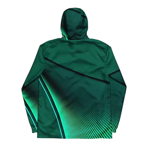 Veste coupe-vent imperméable et respirante pour hommes, veste à capuche légère et à fermeture éclair, design personnalisé pour l'entraînement en plein air - Product Image 2