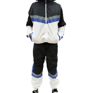 Ensemble de survêtement deux pièces en nylon et polyester personnalisé pour l'été, jogging, combinaison thermique, veste coupe-vent, ensembles de survêtement pour hommes - Product Image 1