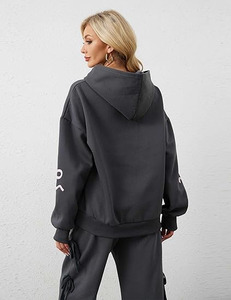 เสื้อสเวตเตอร์มีฮู้ดสำหรับผู้หญิงเสื้อสเวตเตอร์มีฮู้ดสีล้วนมี2025สำหรับฤดูใบไม้ร่วง - Product Image 2