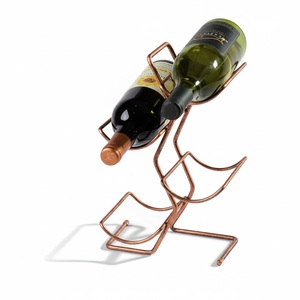 ชั้นวางไวน์แบบตั้งพื้น ดีไซน์โบราณ ทำจากโลหะสีดำ รูปทรงตามสั่ง สำหรับเก็บขวดไวน์  สามารถปรับแต่งได้ - Product Image 4