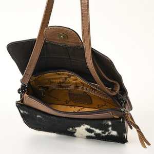 Hot Seller Women's Genuine Leather Cowhide <b>Sling</b> <b>Bag</b> Western Fashion Wallet Customizable Size Zipper Closure for Autumn Tassel - Product Image 5