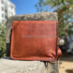 Vintage Brown Goat Leather <b>Laptop</b> <b>Bag</b> <b>Messenger</b> <b>Bag</b> 10*13 Inch Leather Shoulder <b>Bags</b> Wholesale - Product Image 5