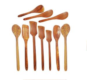 Ustensiles de cuisine 24 pouces de long manche hêtre naturel acacia manguier ensemble d'outils de cuisine en bois fabriqués en Inde - Product Image 3