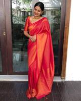 Saree Sutra Lichi Lembut Bollywood Musim Dingin Musim Panas Tradisional yang Menawan, Bordir Tangan, Detail Payet, Anti Kusut, Pelindung dari Sinar Matahari